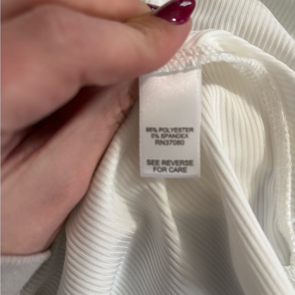 Versona White Ruched Tank Top‎ - Picture 4 of 4
